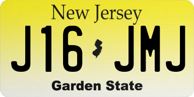NJ license plate J16JMJ
