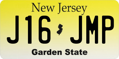 NJ license plate J16JMP