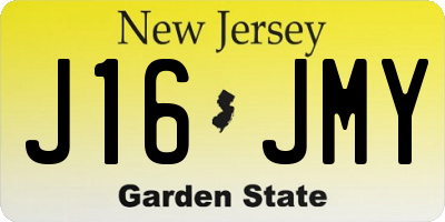 NJ license plate J16JMY