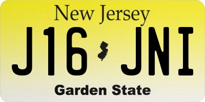NJ license plate J16JNI