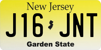 NJ license plate J16JNT