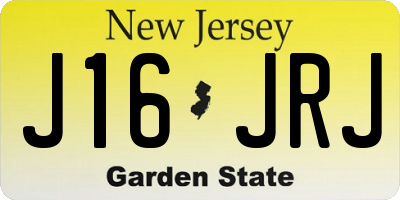 NJ license plate J16JRJ
