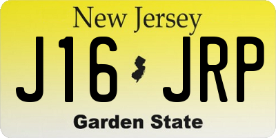 NJ license plate J16JRP