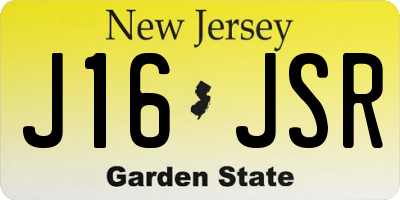 NJ license plate J16JSR