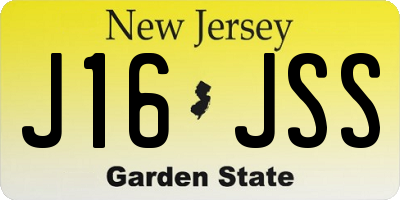 NJ license plate J16JSS