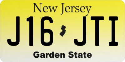 NJ license plate J16JTI