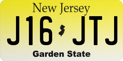 NJ license plate J16JTJ