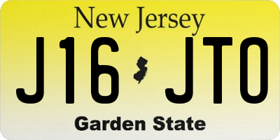 NJ license plate J16JTO