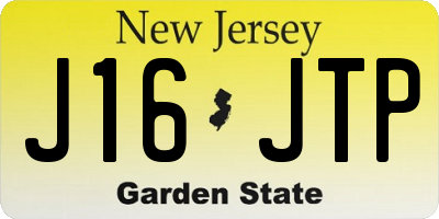 NJ license plate J16JTP