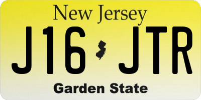 NJ license plate J16JTR