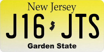 NJ license plate J16JTS