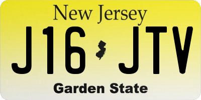 NJ license plate J16JTV
