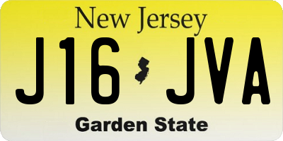 NJ license plate J16JVA
