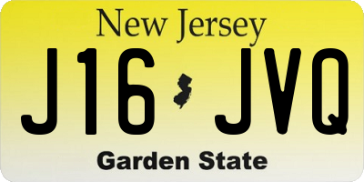 NJ license plate J16JVQ