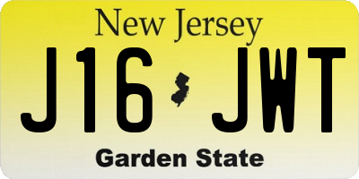 NJ license plate J16JWT