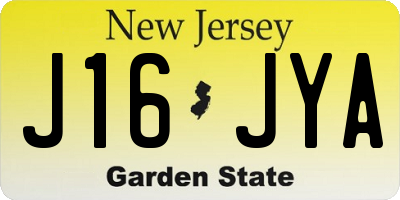 NJ license plate J16JYA