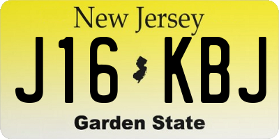 NJ license plate J16KBJ