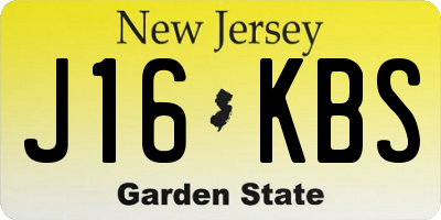 NJ license plate J16KBS