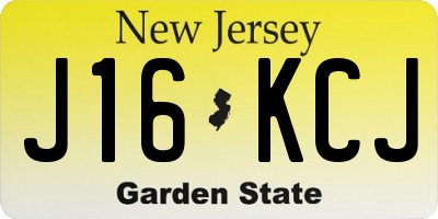 NJ license plate J16KCJ