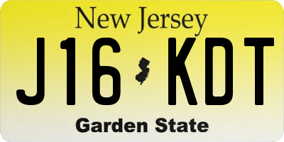 NJ license plate J16KDT