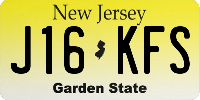 NJ license plate J16KFS