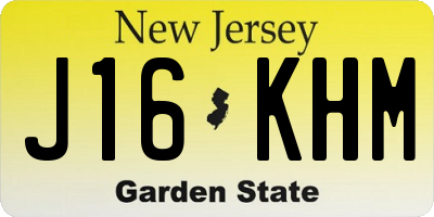 NJ license plate J16KHM