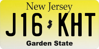 NJ license plate J16KHT