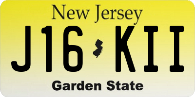 NJ license plate J16KII