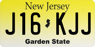 NJ license plate J16KJJ