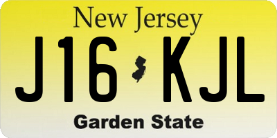 NJ license plate J16KJL