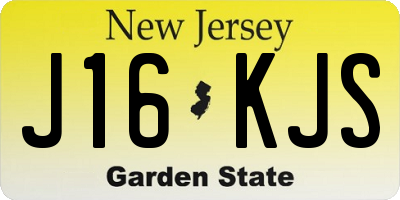 NJ license plate J16KJS