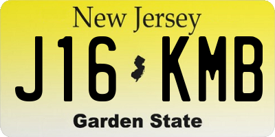 NJ license plate J16KMB
