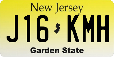 NJ license plate J16KMH