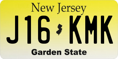 NJ license plate J16KMK