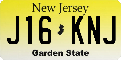 NJ license plate J16KNJ