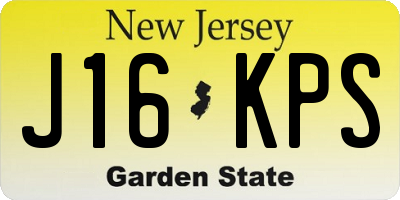 NJ license plate J16KPS