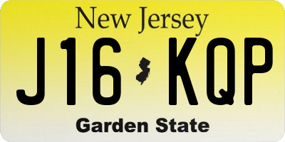 NJ license plate J16KQP