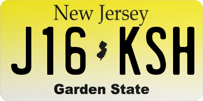 NJ license plate J16KSH