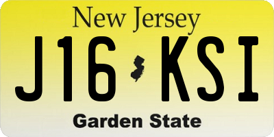 NJ license plate J16KSI