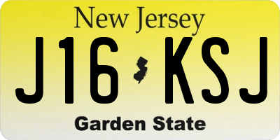 NJ license plate J16KSJ