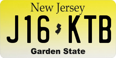 NJ license plate J16KTB