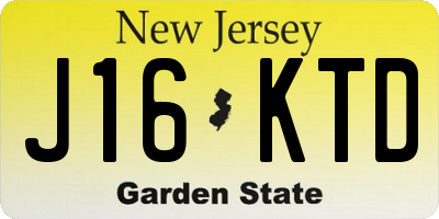 NJ license plate J16KTD