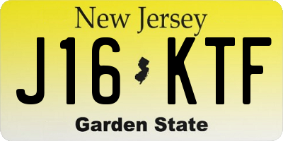 NJ license plate J16KTF