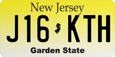 NJ license plate J16KTH