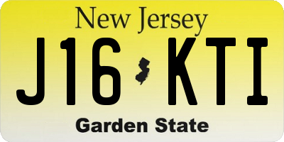NJ license plate J16KTI