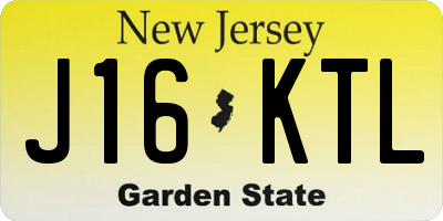 NJ license plate J16KTL