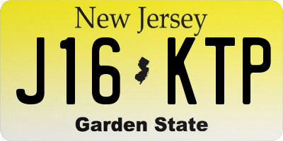 NJ license plate J16KTP