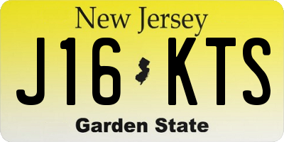 NJ license plate J16KTS