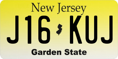 NJ license plate J16KUJ