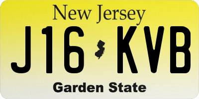 NJ license plate J16KVB